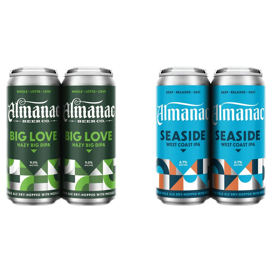 Almanac Big Love Hazy Double IPA Can 24 Pack and Almanac Seaside West Coast Can 24 Pack