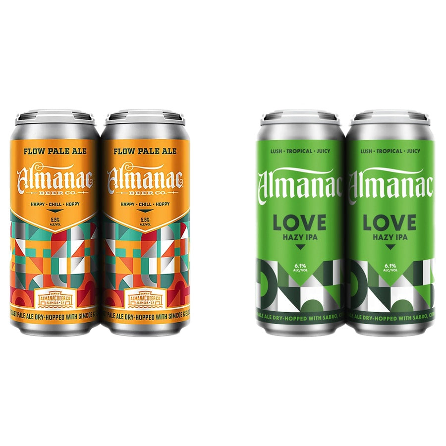 Almanac Flow West Coast Pale Can 24 Pack and Almanac Love IPA Can 24 Pack