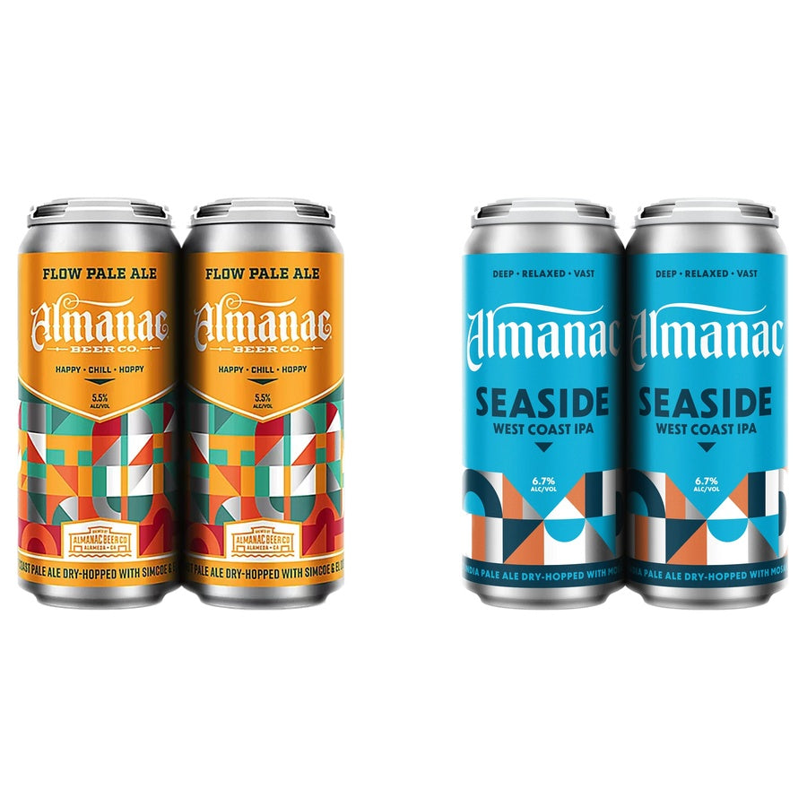Almanac Flow West Coast Pale Can 24 Pack and Almanac Seaside West Coast Can 24 Pack