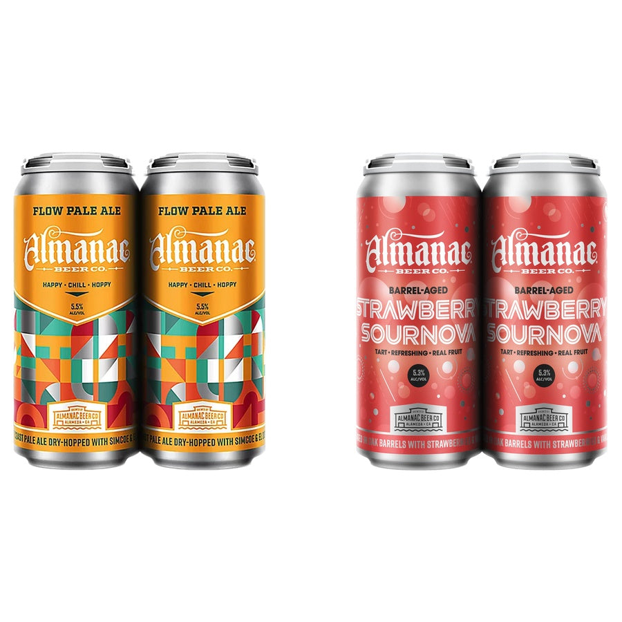Almanac Flow West Coast Pale Can 24 Pack and Almanac Strawberry Sournova Can 24 Pack