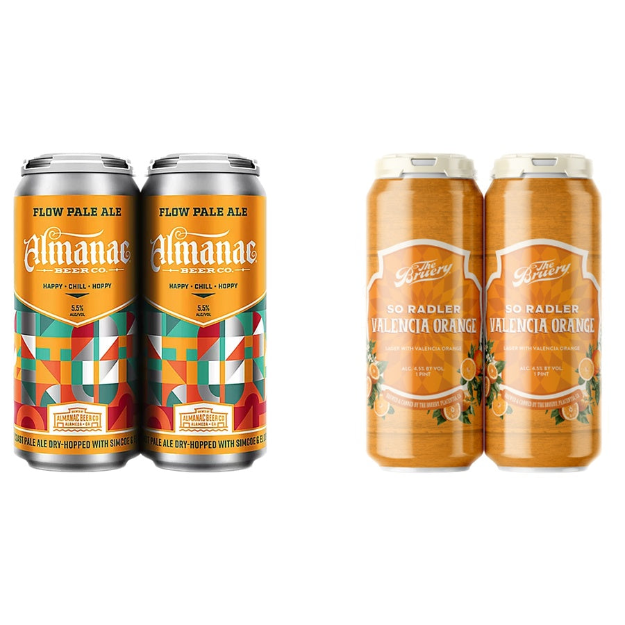 Almanac Flow West Coast Pale Can 24 Pack and Bruery So Radler Valencia Orange 24 Pack