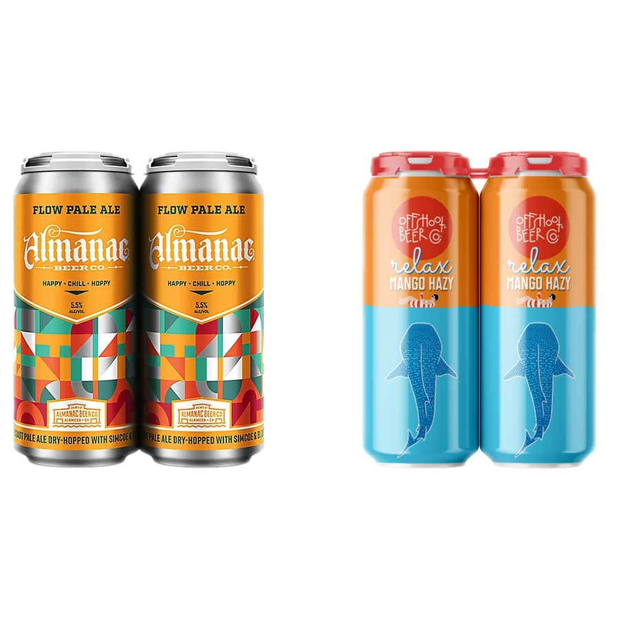 Almanac Flow West Coast Pale Can 24 Pack and Offshoot Relax Mango Hazy IPA 24 Pack