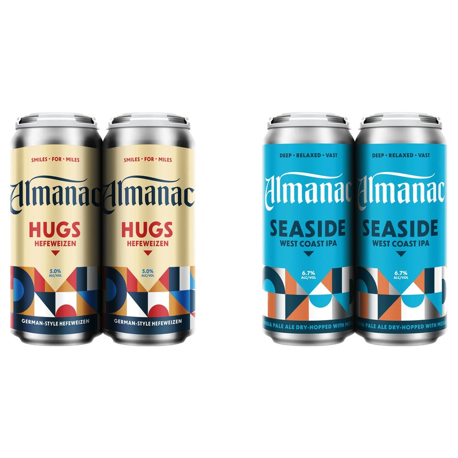Almanac Hugs Can 24 Pack and Almanac Seaside West Coast Can 24 Pack