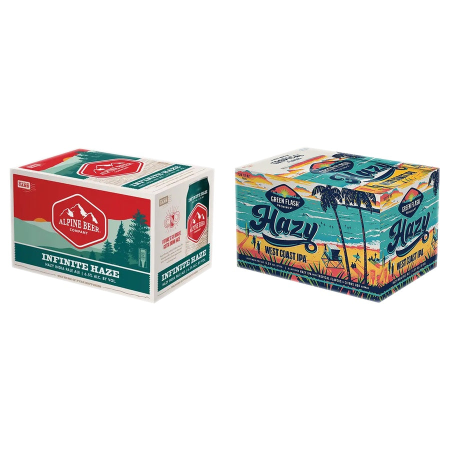 Alpine Infinite Haze 24 Pack and Green Flash Hazy West Coast IPA 24 Pack