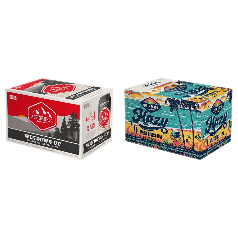 Alpine Windows Up 24 Pack and Green Flash Hazy West Coast IPA 24 Pack