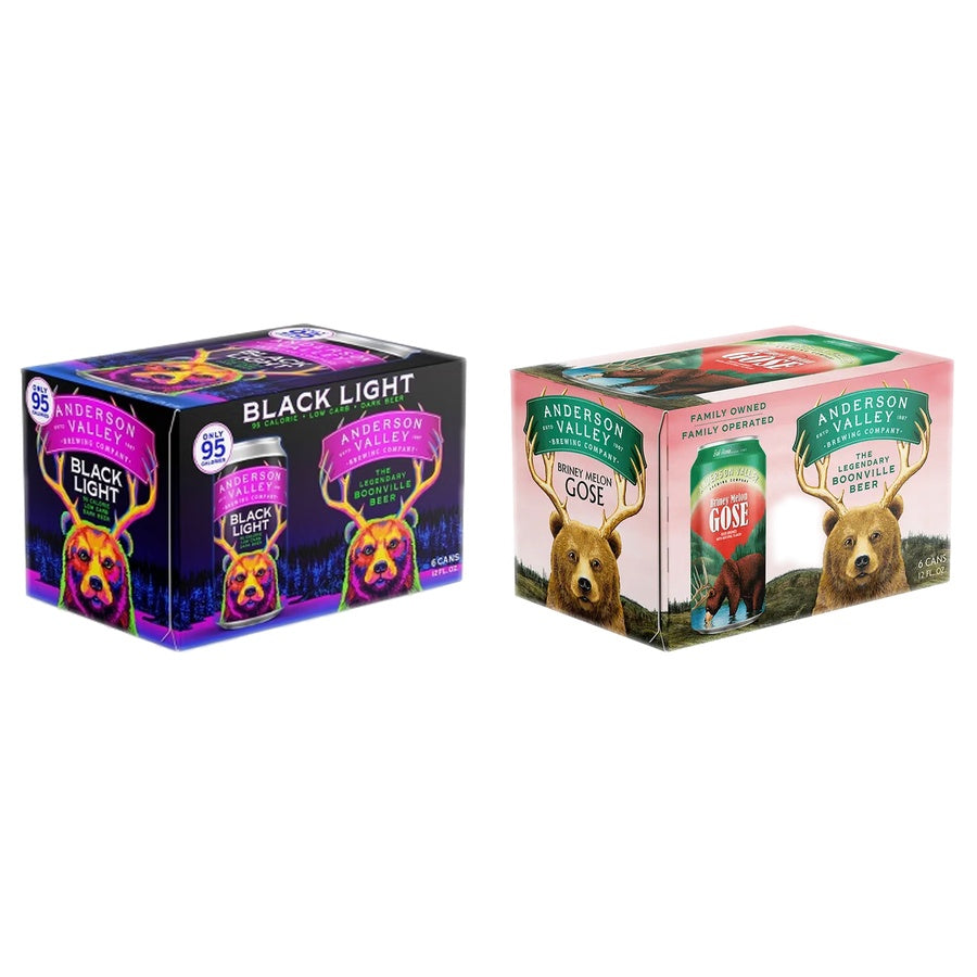 Anderson Valley Black Light Can 24 Pack and Anderson Valley Briney Melon Can 24 Pack