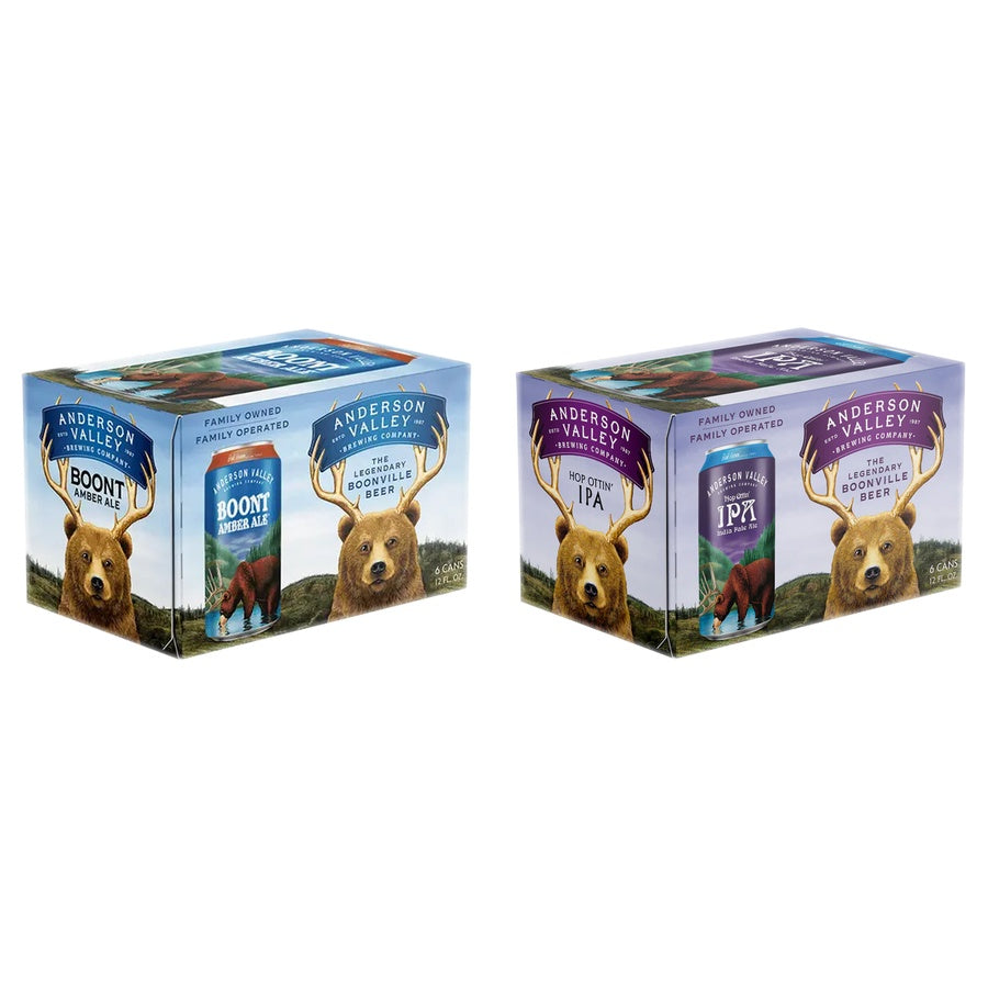 Anderson Valley Boont Amber Can 24 Pack and Anderson Valley Hop Ottin IPA 24 Pack