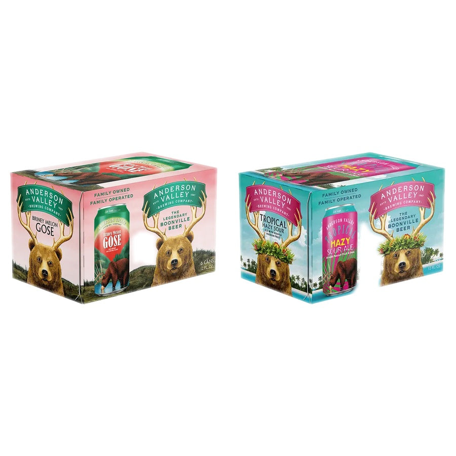 Anderson Valley Briney Melon Can 24 Pack and Anderson Valley Tropical Hazy Sour  24 Pack