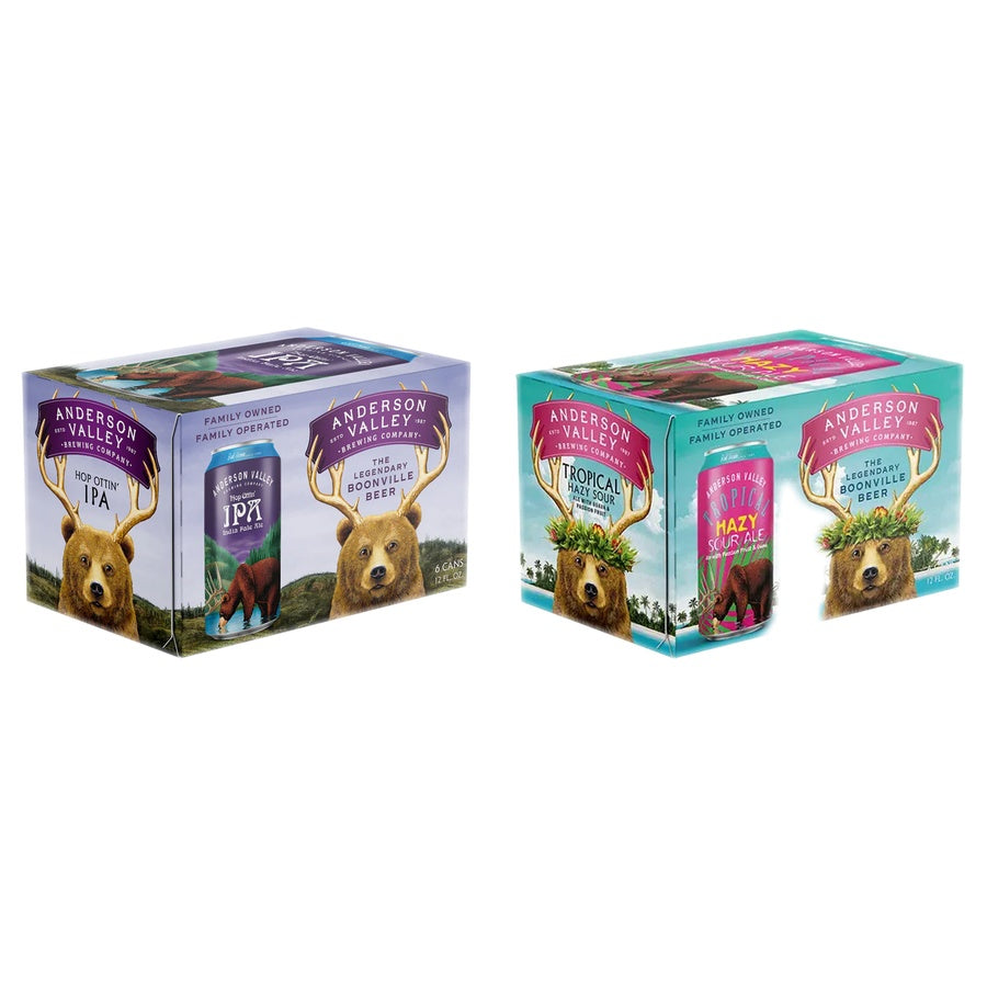 Anderson Valley Hop Ottin IPA 24 Pack and Anderson Valley Tropical Hazy Sour  24 Pack