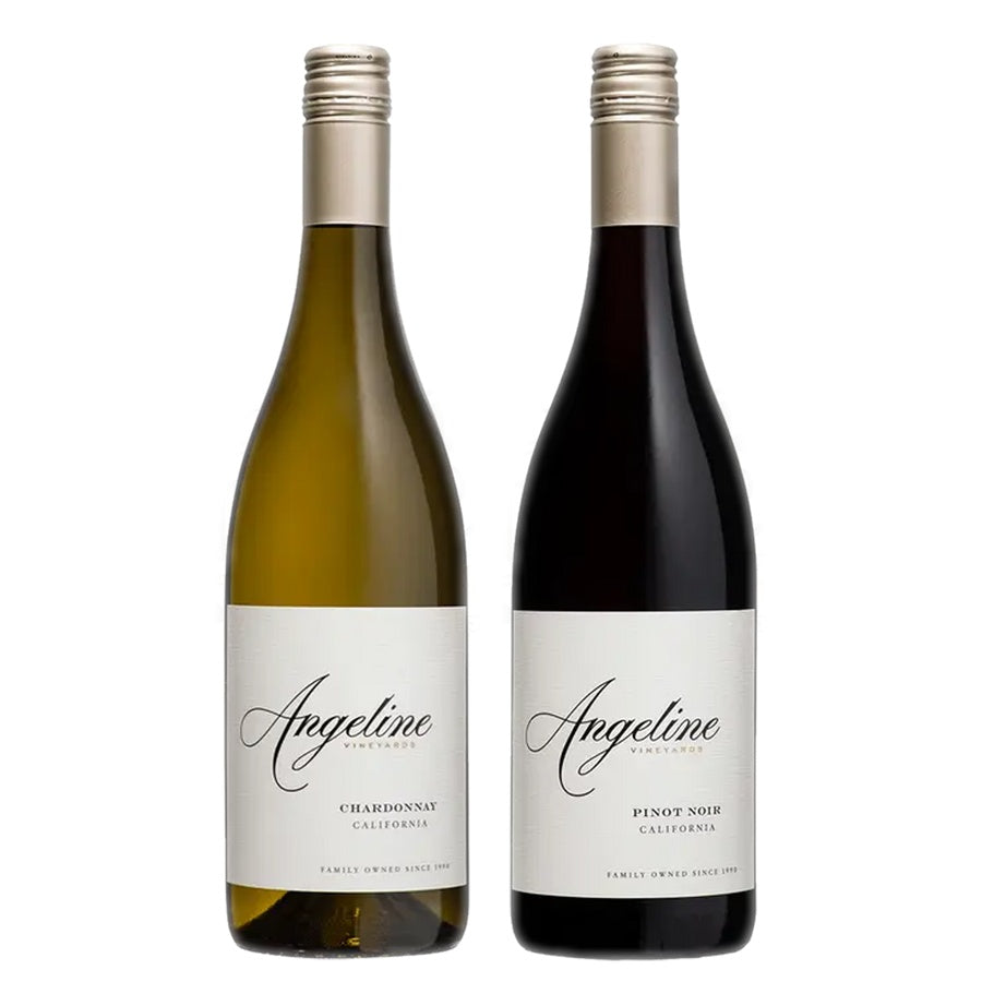 Angeline Chardonnay California and Angeline Pinot Noir California