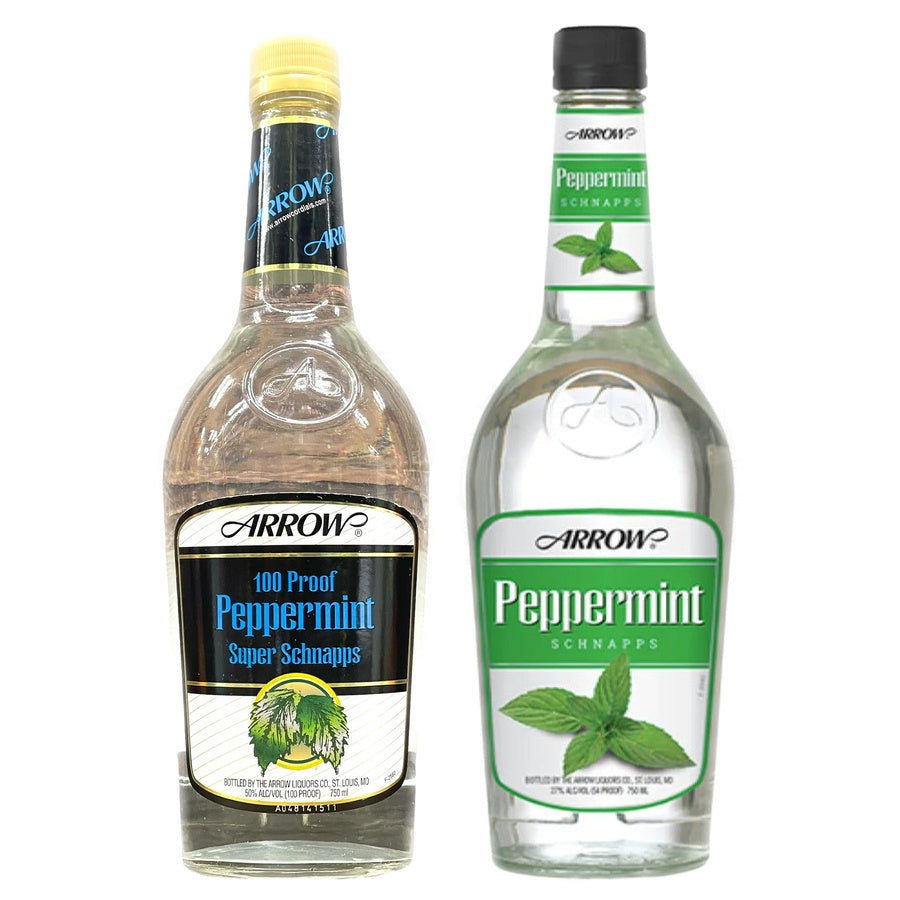 Arrow Cordials Arrow Super Peppermint Schnapps and Arrow Super Peppermint Schnapps 100 Proof Liqueur