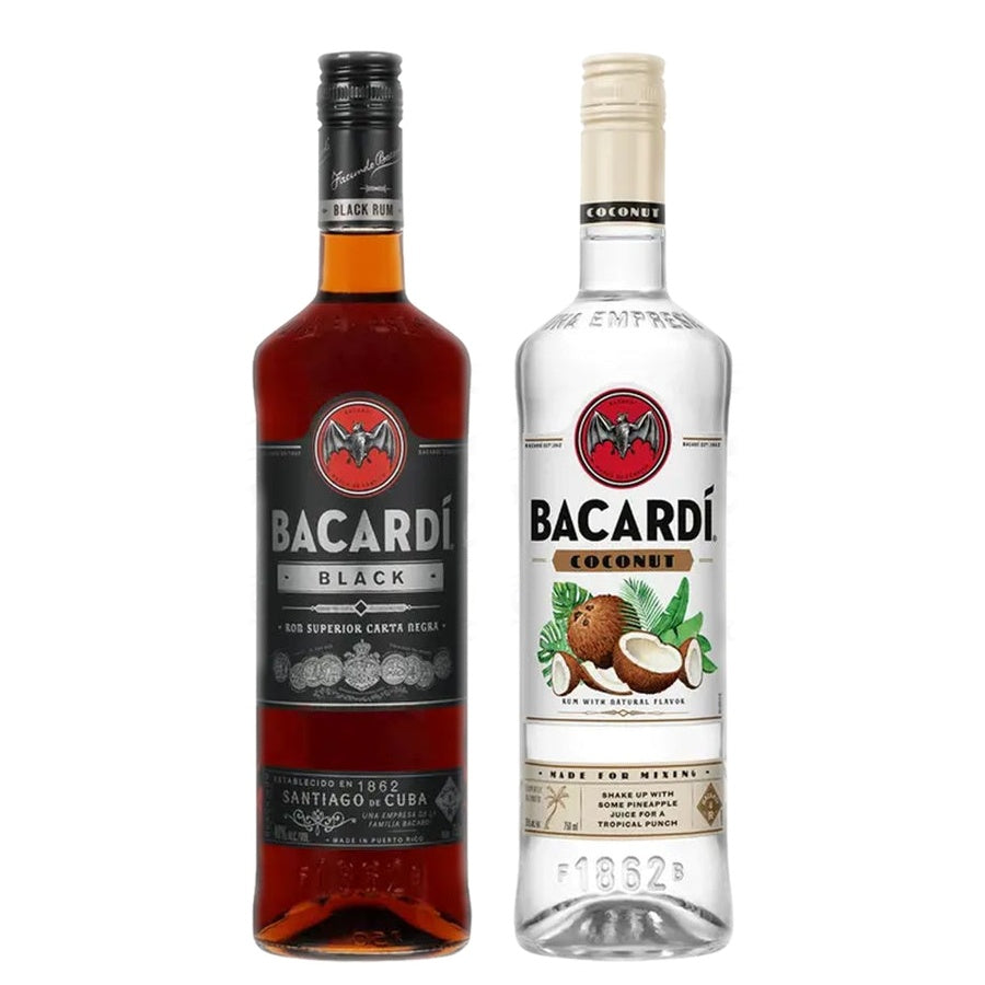 Bacardi Black Rum and Bacardi Coco Rum