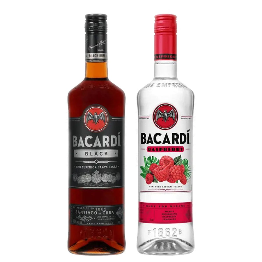 Bacardi Black Rum and Bacardi Raspberry