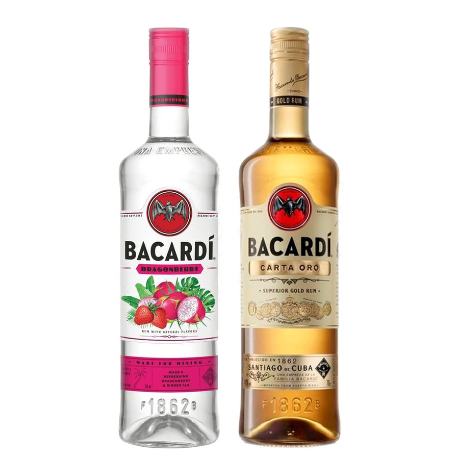Bacardi Dragon Berry Flavored Rum and Bacardi Gold Rum