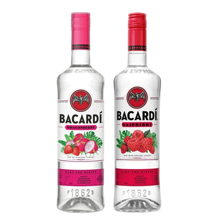 Bacardi Dragon Berry Flavored Rum and Bacardi Raspberry
