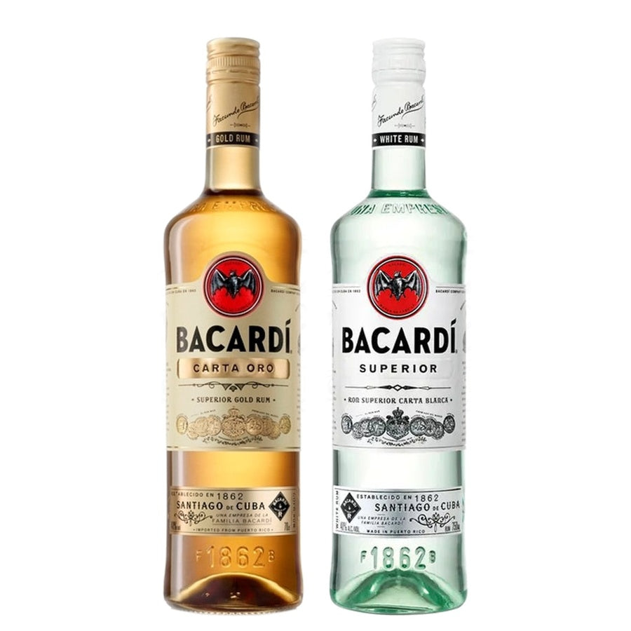 Bacardi Gold Rum and Bacardi Light Rum Superior