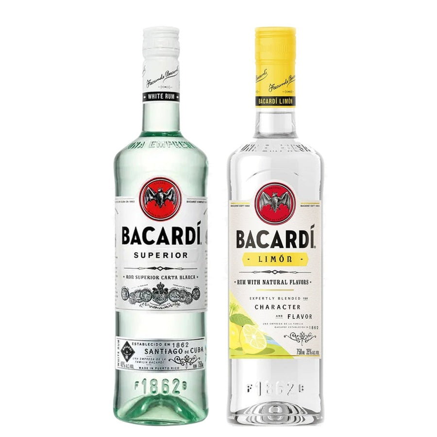 Bacardi Light Rum Superior and Bacardi Limon