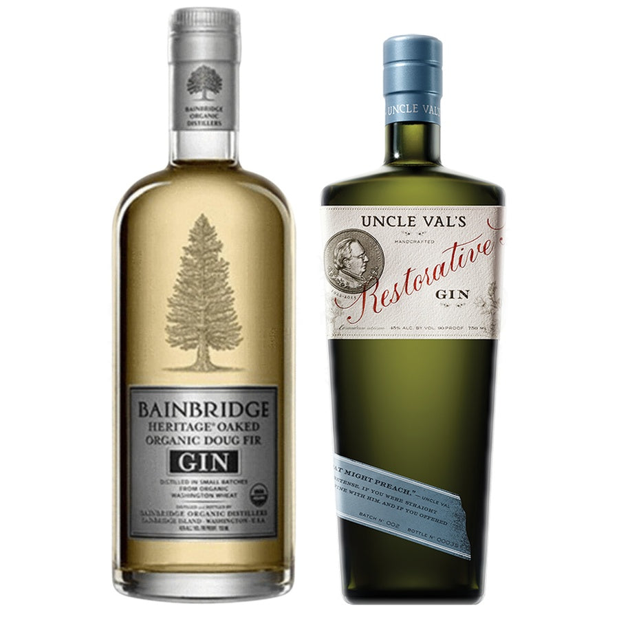 Bainbridge Oaked Gin and Uncle Vals Gin Restorative