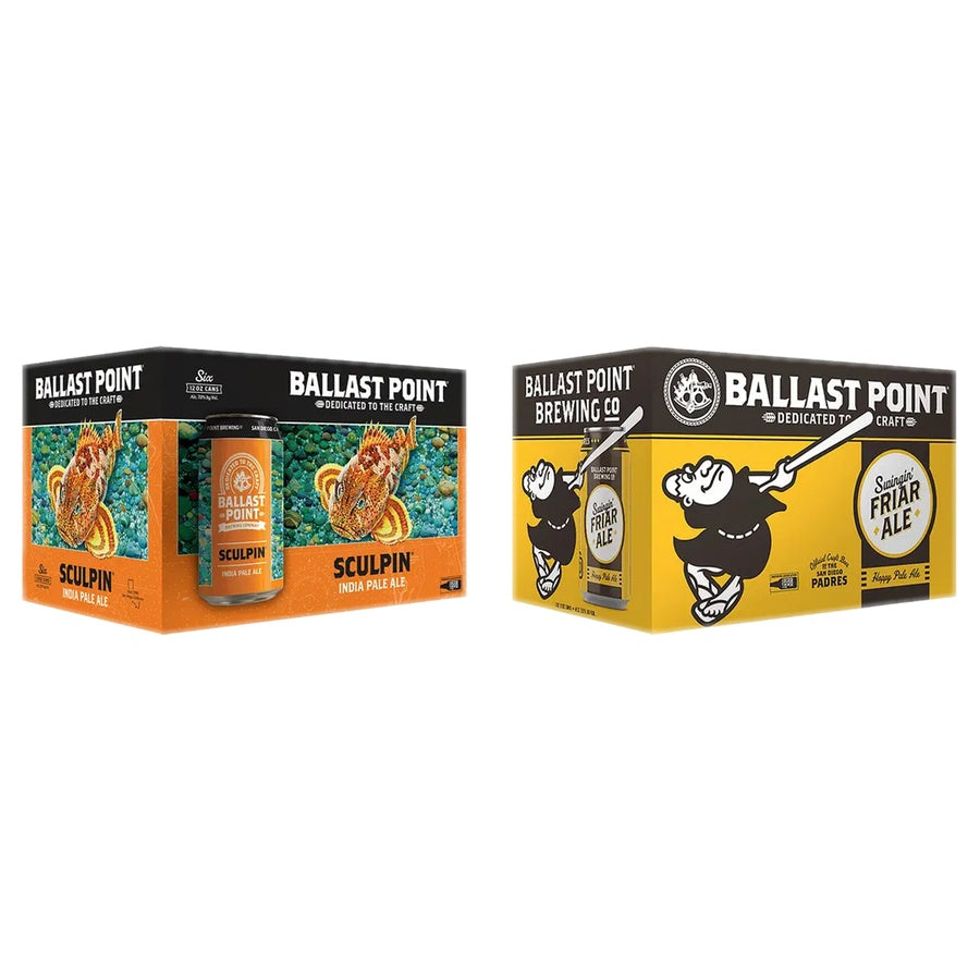 Ballast Point Sculpin 12 Pack and Ballast Point Swingin' Friar's Ale 12 Pack