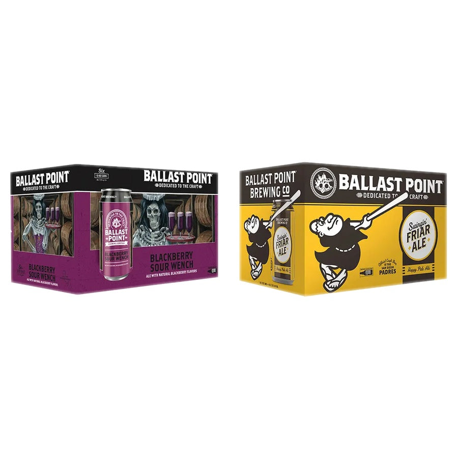 Ballast Point Sour Wench Blackberry Ale 24 Pack and Ballast Point Swingin' Friar's Ale 24 Pack