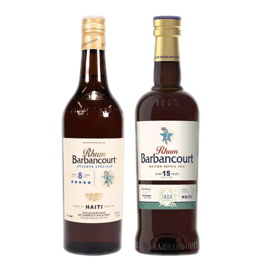 Barbancourt 5 Star 8 Year Rum and Rhum Barbancourt Aged Rum Estate Reserve 15 Yr