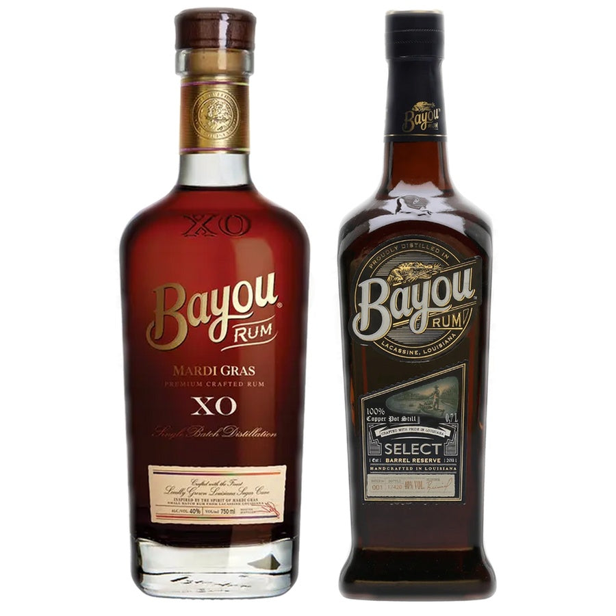 Bayou Mardi Gras Extra Old Label Rum and Bayou Select Gold Rum