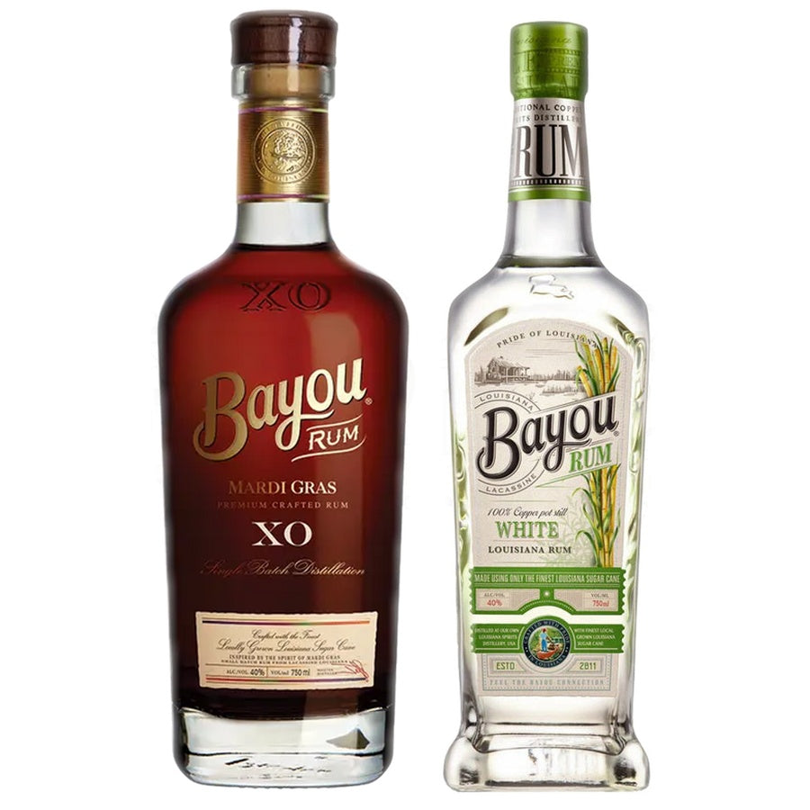 Bayou Mardi Gras Extra Old Label Rum and Bayou White Rum