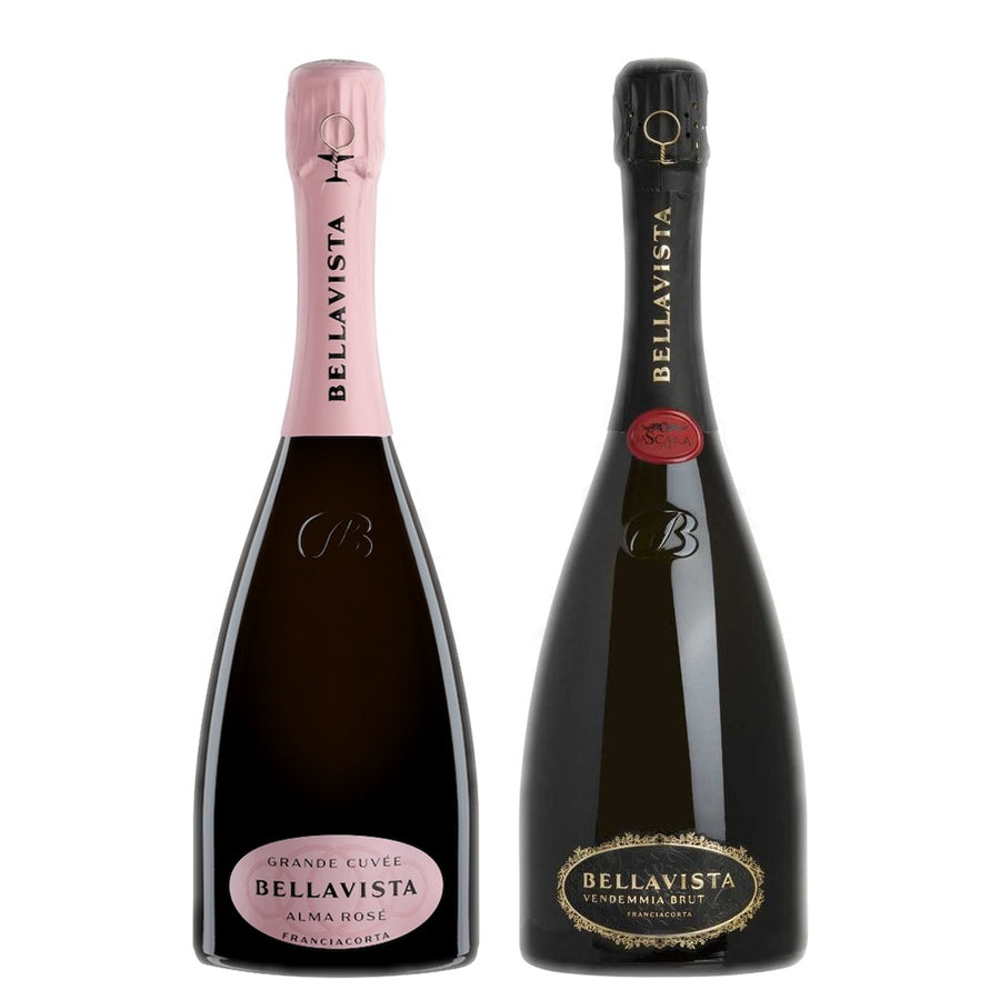 Bellavista Franciacorta Brut Rose and Bellavista Franciacorta Brut Vendemmia La Scala