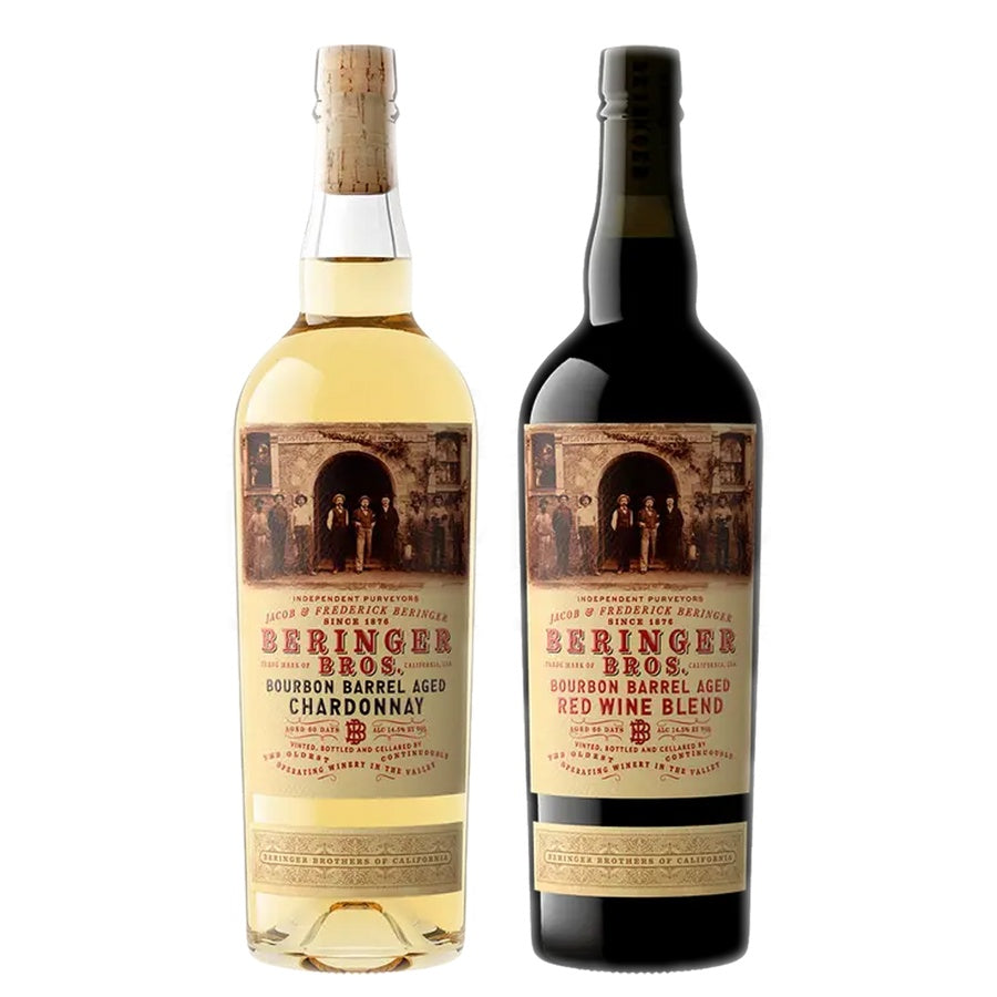 Beringer Bros. Bourbon Barrel Aged Chardonnay and Beringer Bros. Bourbon Barrel Aged Red Blend