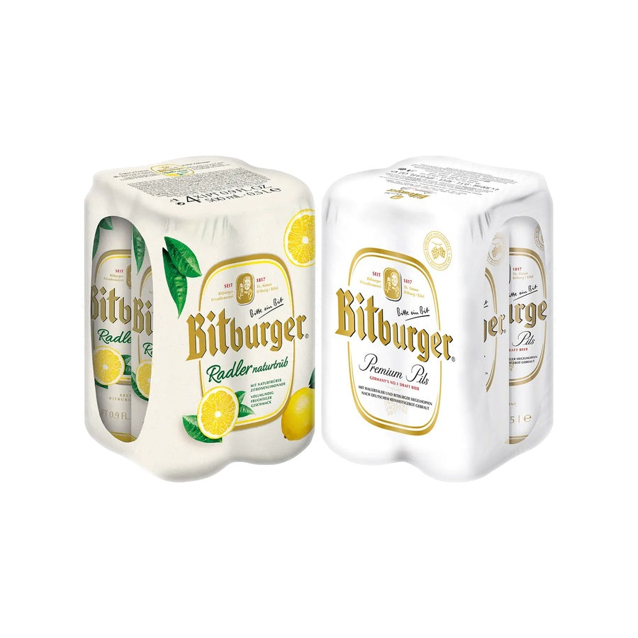 Bitburger Lemon Radler 24 Pack and Bitburger Prem Pilsner 24 Pack