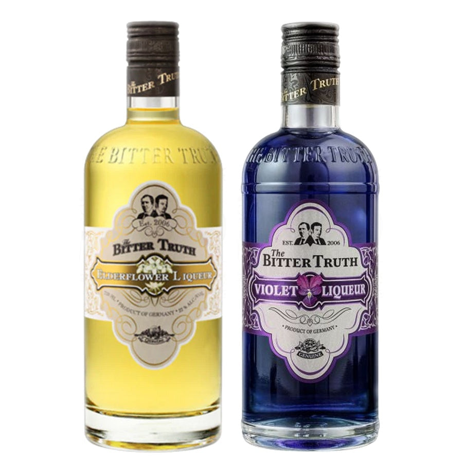Bitter Truth Elderflower Liqueur and Bitter Truth Violet Liqueur