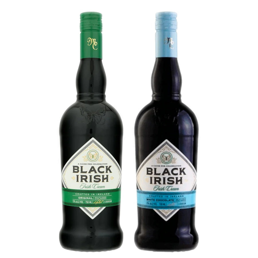 Black Irish Cream Liqueur Irish Cream and Black Irish White Chocolate Irish Cream