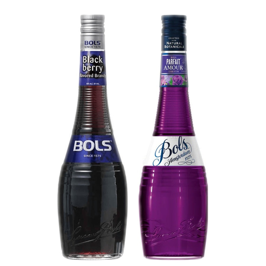 BOLS Blackberry Flavored Brandy and BOLS Parfait Amour Liqueur