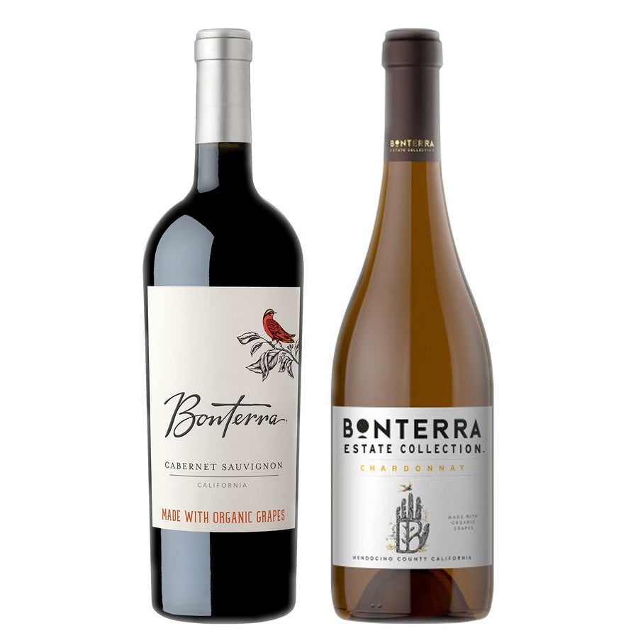 Bonterra Cabernet Sauvignon and Bonterra Estate Chardonnay