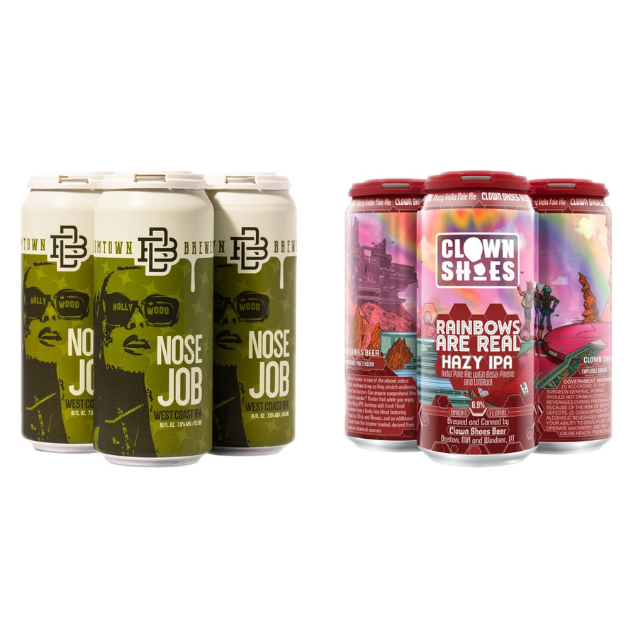 Boomtown Nose Job IPA 24 Pack and Clown Shoes Rainbows Are Real 24 Pack
