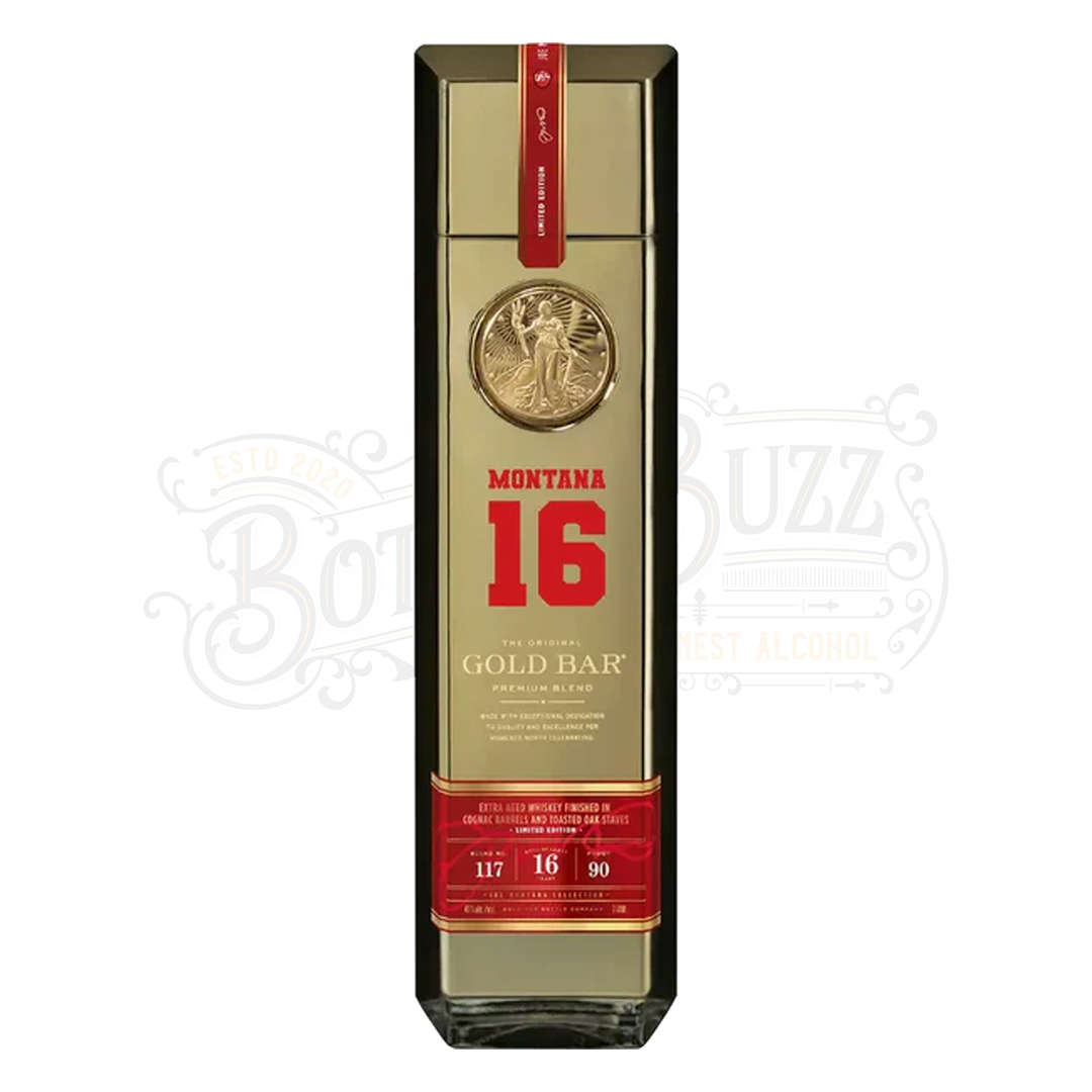 Gold Bar Blended American Whiskey Premium Blend Joe Montana 16 Year