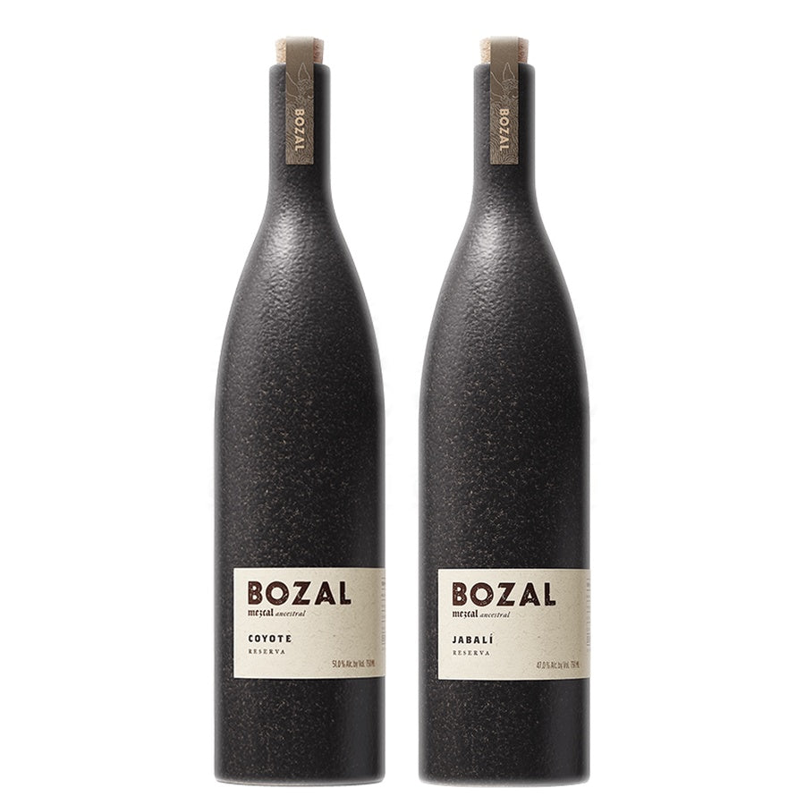 Bozal Mezcal Coyote Reserva and Bozal Mezcal Jabali Reserva
