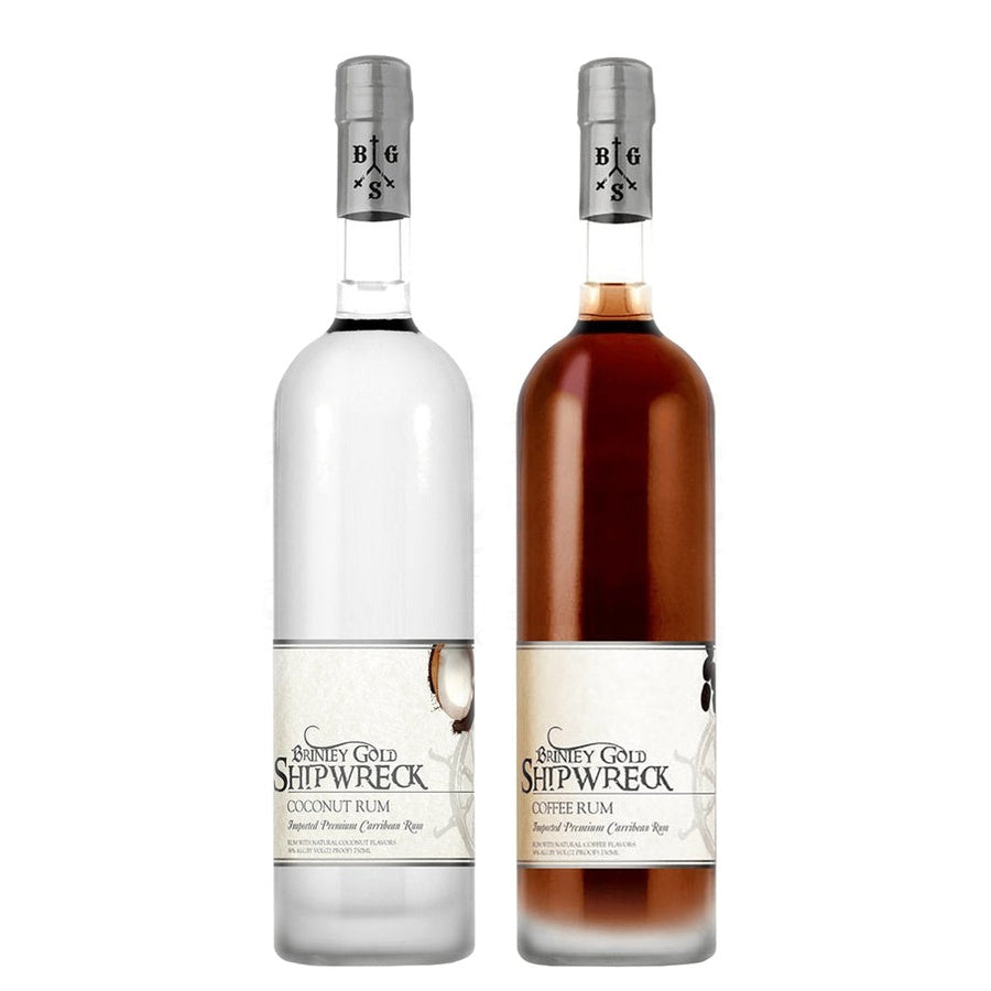 Brinley Gold Shipwreck Coconut Rum and Brinley Gold Shipwreck Coffee Rum