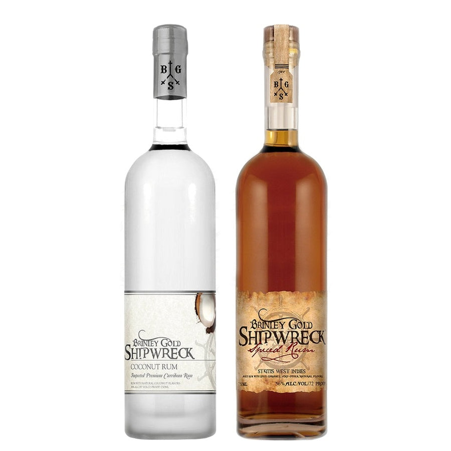 Brinley Gold Shipwreck Coconut Rum and Brinley Gold Shipwreck Spiced Rum
