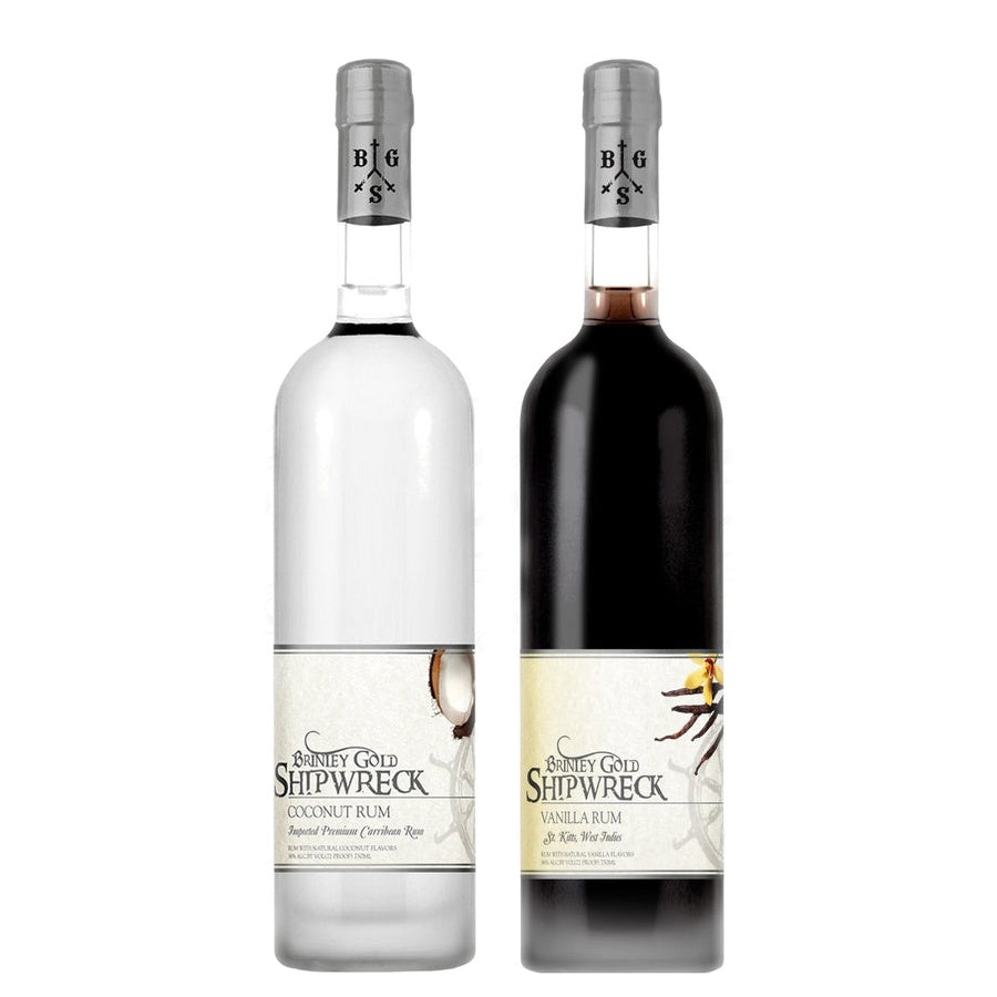 Brinley Gold Shipwreck Coconut Rum and Brinley Gold Shipwreck Vanilla Rum