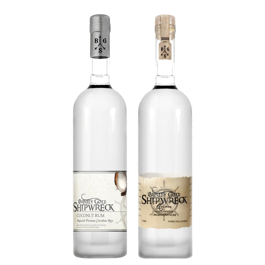 Brinley Gold Shipwreck Coconut Rum and Brinley Gold Shipwreck White Reserve Rum