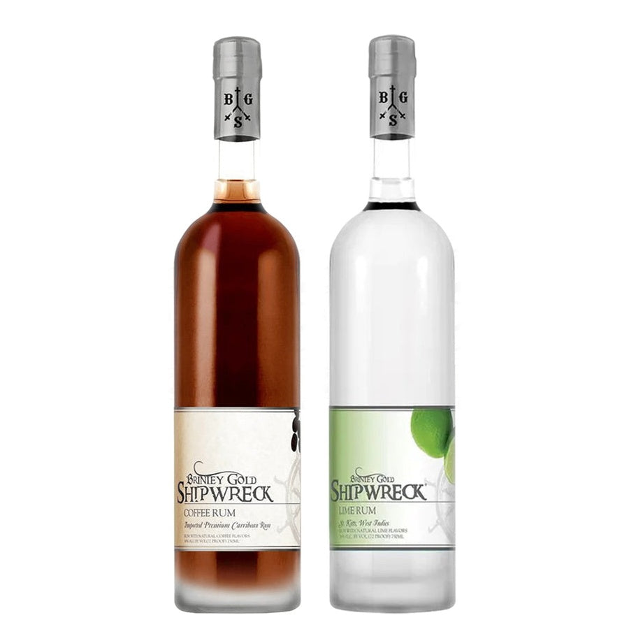 Brinley Gold Shipwreck Coffee Rum and Brinley Gold Shipwreck Lime Rum