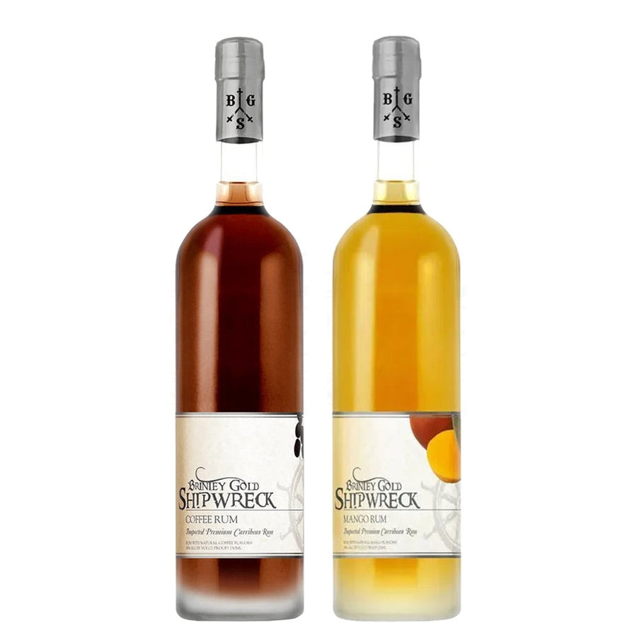 Brinley Gold Shipwreck Coffee Rum and Brinley Gold Shipwreck Mango Rum