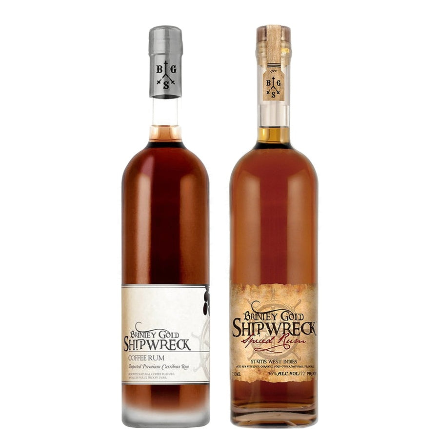 Brinley Gold Shipwreck Coffee Rum and Brinley Gold Shipwreck Spiced Rum