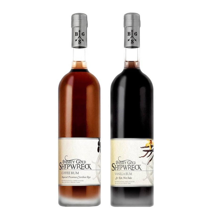 Brinley Gold Shipwreck Coffee Rum and Brinley Gold Shipwreck Vanilla Rum