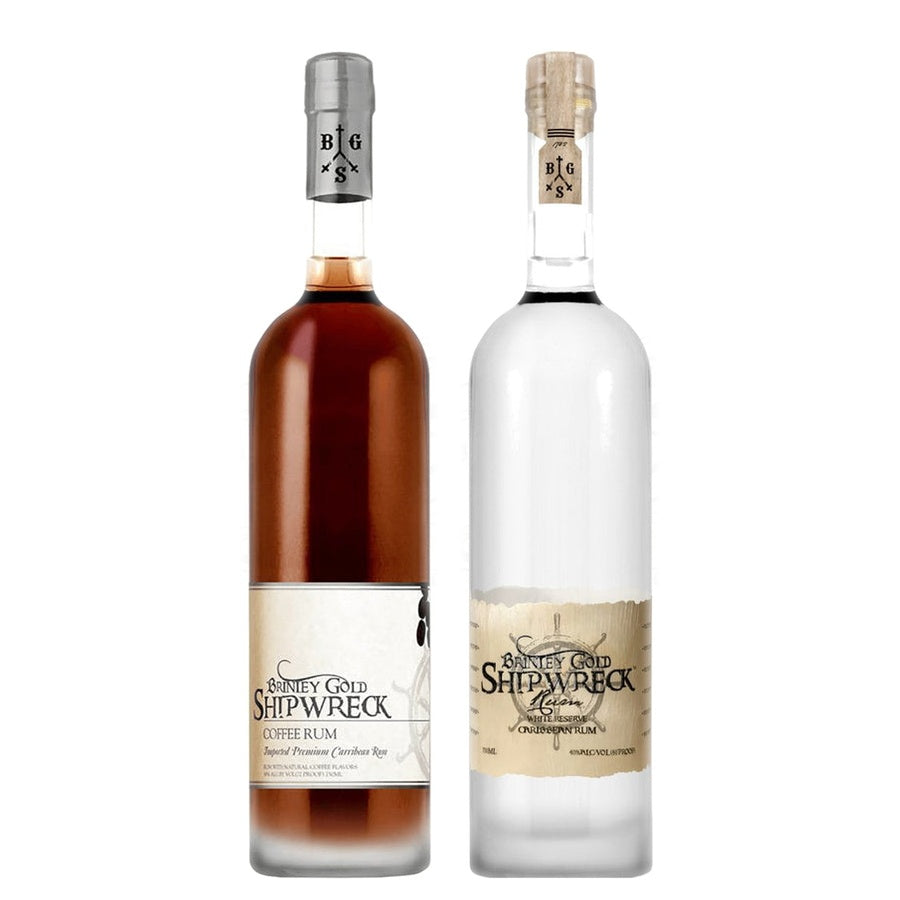 Brinley Gold Shipwreck Coffee Rum and Brinley Gold Shipwreck White Reserve Rum
