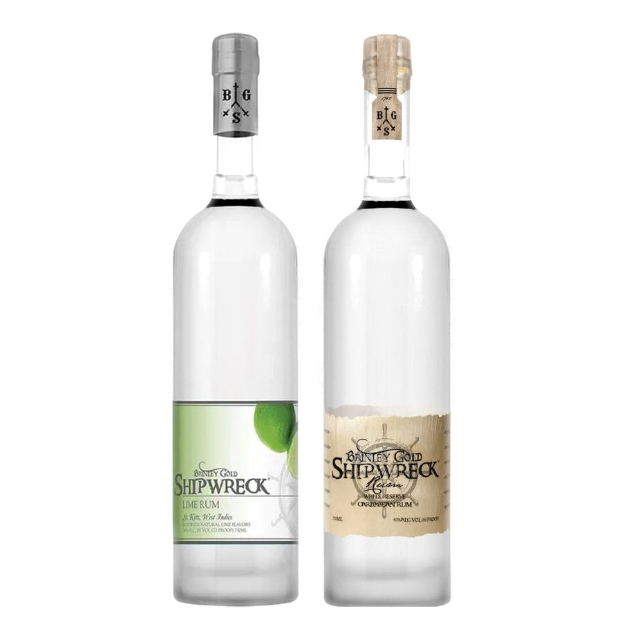 Brinley Gold Shipwreck Lime Rum and Brinley Gold Shipwreck White Reserve Rum