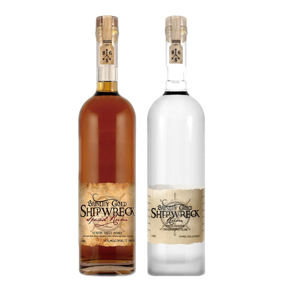 Brinley Gold Shipwreck Spiced Rum and Brinley Gold Shipwreck White Reserve Rum