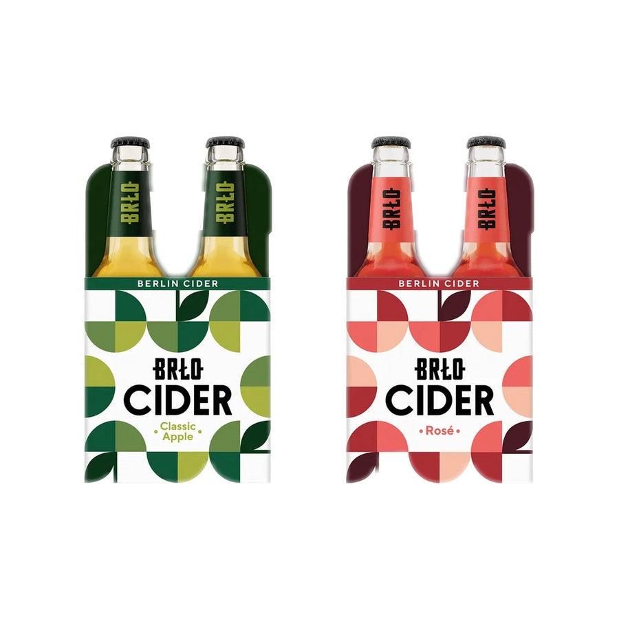 Brlo Apple Cider 24 Pack and Brlo Rose Cider 24 Pack