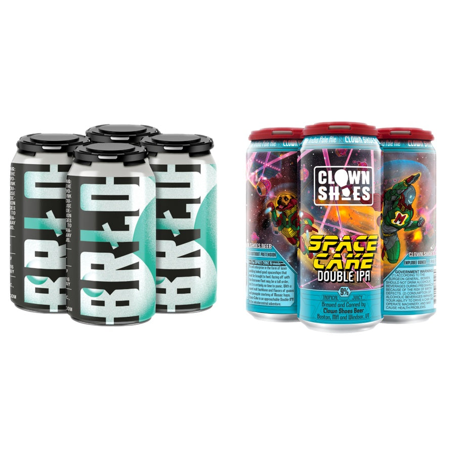 Brlo Pale Ale Can 24 Pack and Clown Shoes Space Cake Double IPA 24 Pack